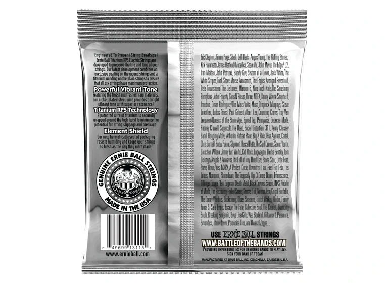 Ernie Ball EB-3115 RPS Coated Electric (010-052) Skinny Top, Heavy Bottom 
