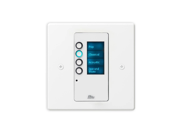 BSS Contrio EC-4B betj.panel med Ethernet/PoE  -  4 knapper, Hvit 