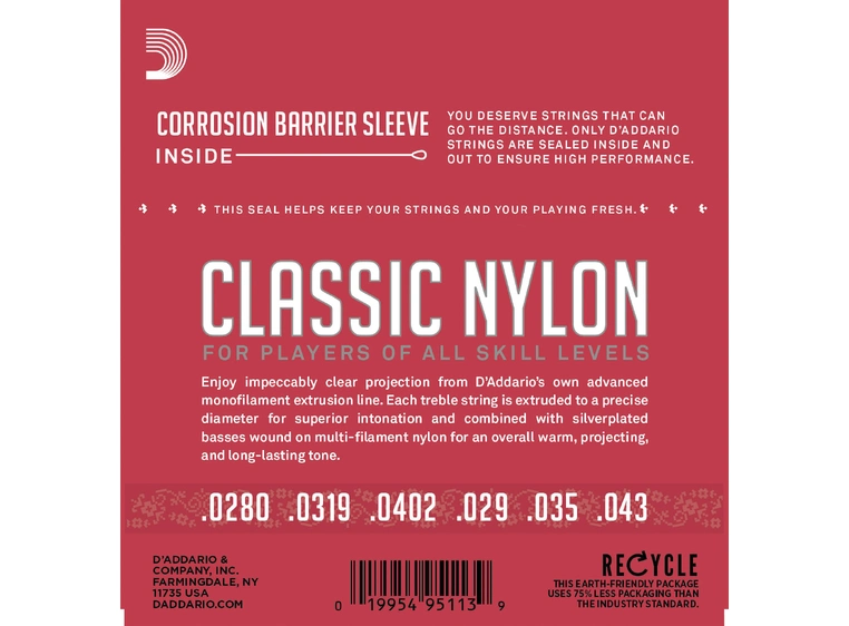 D'Addario EJ27N Classic Nylon (028-043) 