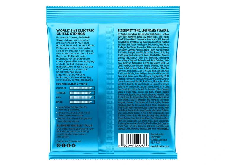 Ernie Ball EB-2225 Nickelwound Extra Slinky 008-038 