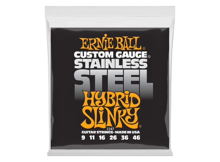 Ernie Ball EB-2247 Stainless Steel Hybrid Slinky 009-046 