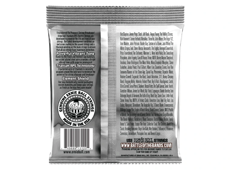 Ernie Ball EB-3120 RPS Coated Electric Power Slinky 011-048 