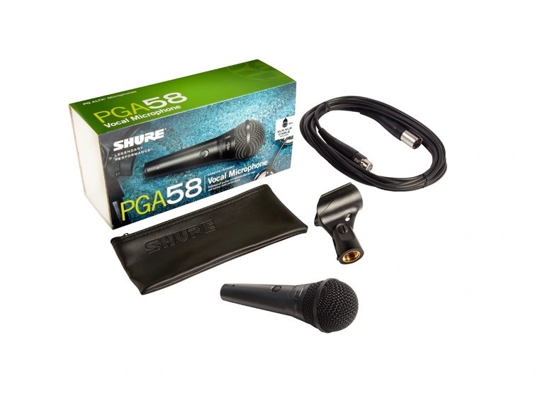 Shure PGA58-XLR-E vokalmikrofon kardioide, med 5m xlr kabel 