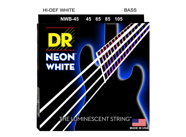 DR Strings NWB45 Neon White (045-105) Medium 