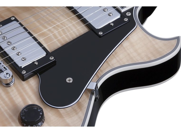 Schecter CUSTOM Solo-II Gloss Natural/Gloss Black 