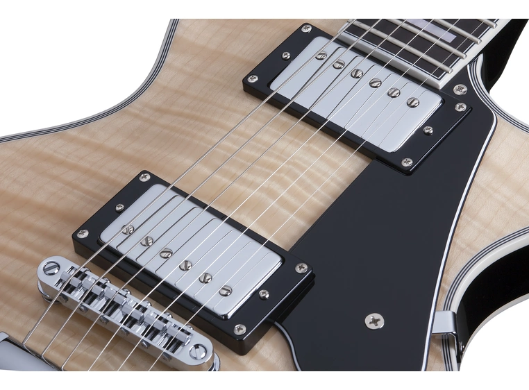 Schecter CUSTOM Solo-II Gloss Natural/Gloss Black 