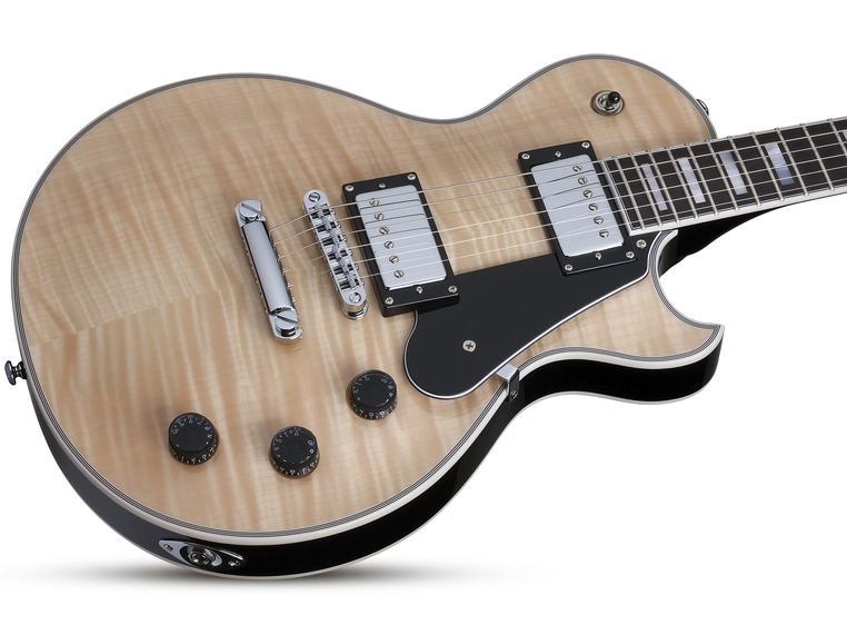 Schecter CUSTOM Solo-II Gloss Natural/Gloss Black 