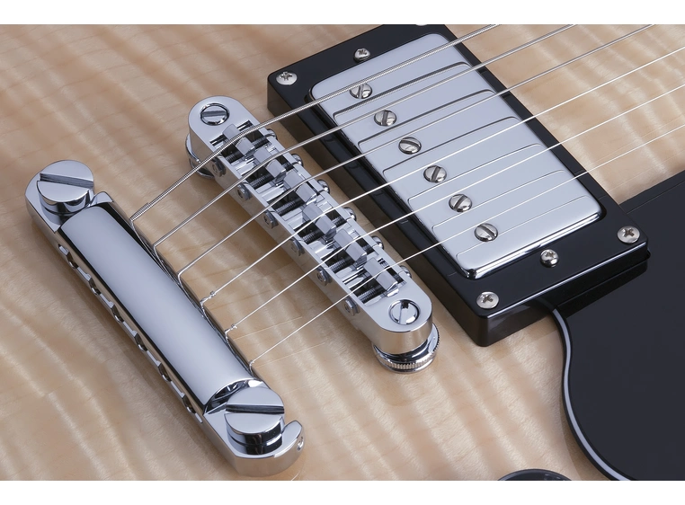 Schecter CUSTOM Solo-II Gloss Natural/Gloss Black 