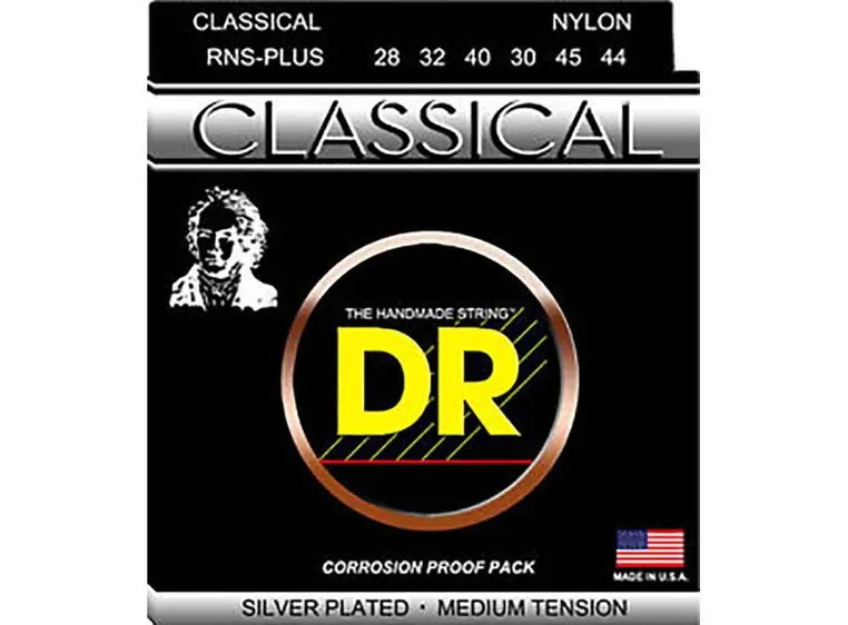 DR Strings RNS-PLUS Nylon Classical (028-044) Medium Tension 