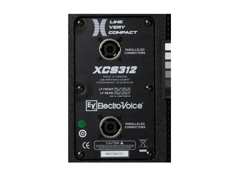 Electro-Voice XCS-312 Passiv Sub Kardioid 3x12" 1000/500W 4/8ohm Sort 