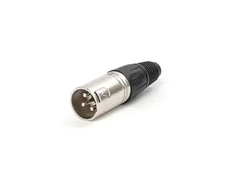 EA xlr plugg 3 pins hann- sølvfarget