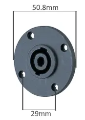 EA Speakon chassi kontakt rund modell 