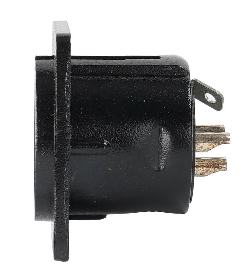 EA xlr plugg 3 pins chassi - hann sort 