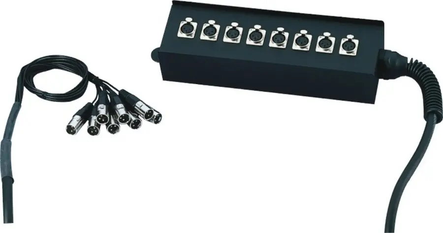 Stageboks 8/0, Metalboks med håndtak, 10m 