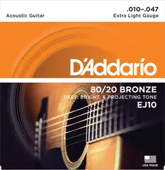 D'Addario EJ10 Bronze 80/20 (010-047)