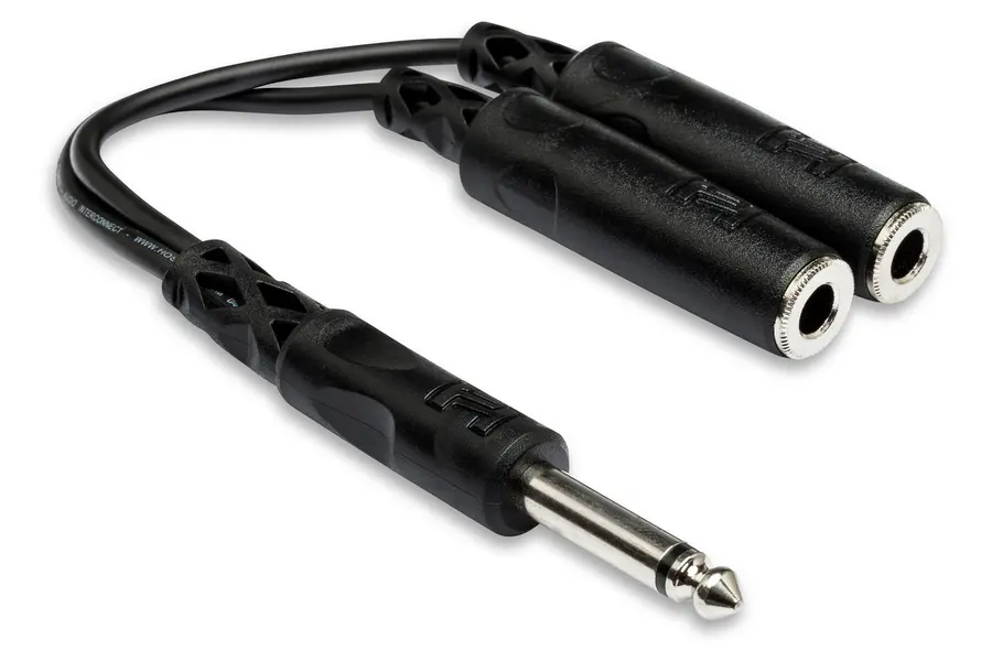 Hosa YPP111 Y-kabel Jack mono (Male) - 2 x Jack mono(Female) 