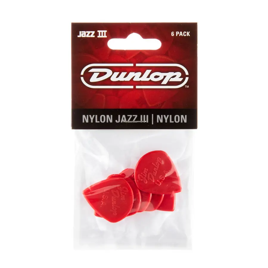 Dunlop 47P3N IIIN Jazz III Red. Players Pack 6-pakning 