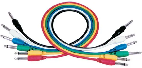 EA patchkabelsett 6 stk 120cm mono jack-jack 