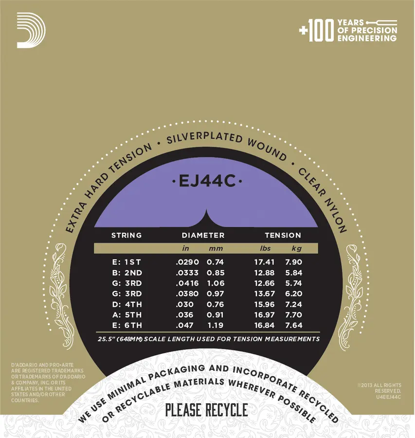 D'Addario EJ44C Pro Arte`X-Hard (029-036) Composite 