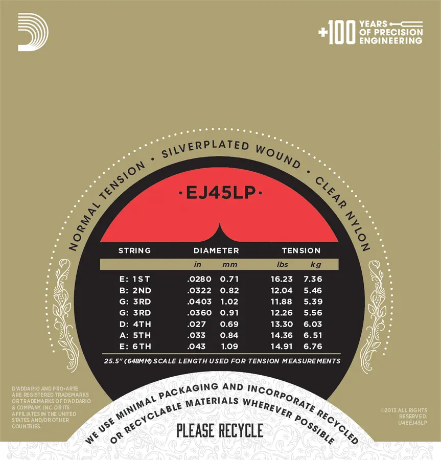 D'Addario EJ45LP Pro Atre` Composites (028-034) Normal 