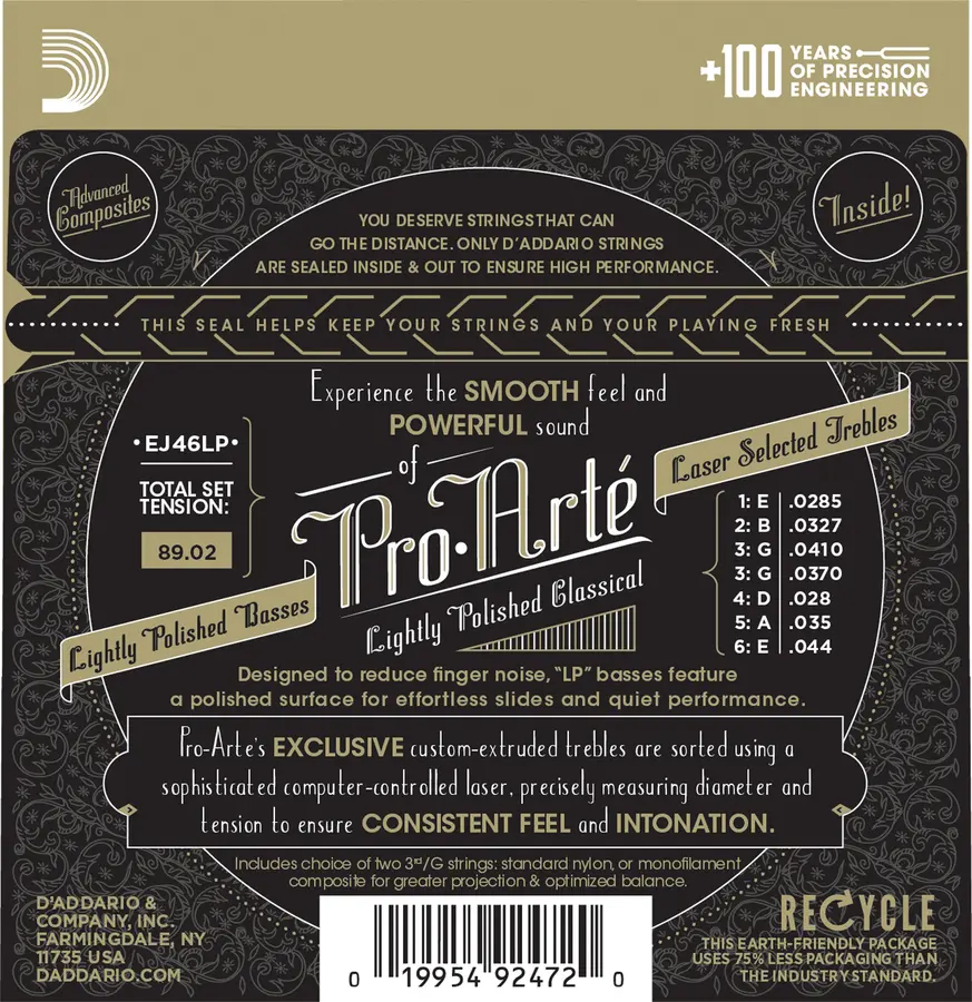 D'Addario EJ46LP Pro Arte` Composites (029-035) High 