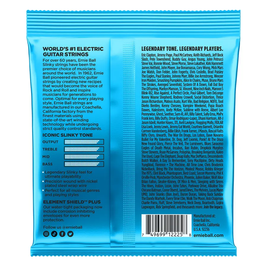 Ernie Ball EB-2225 Nickelwound Extra (008-038) Slinky 