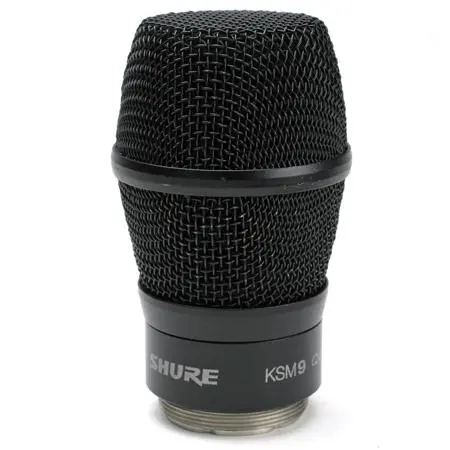 Shure KSM9 mikrofonelement, sort, for Shure håndsender 