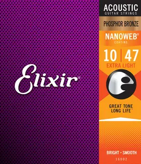 Elixir Phosphor Bronze ak.gitar 6str. (010-047) X. Light 16002