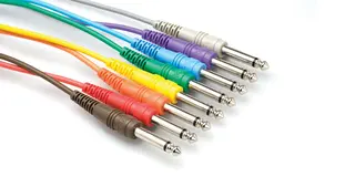 Hosa CPP830 patchkabel j/j 30 cm 8 stk mono