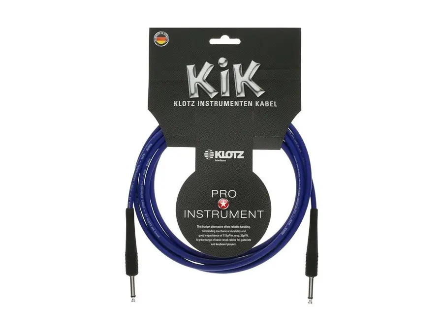 Klotz gitarkabel 6 m blå 