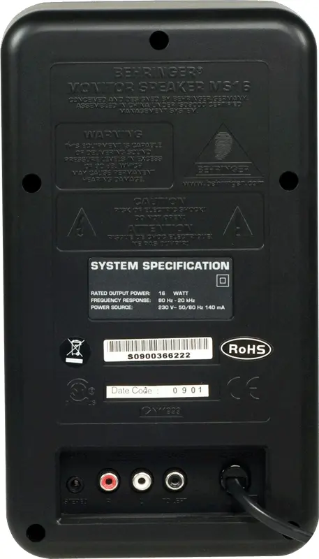 Behringer MS16 - MONITOR SPEAKERS  (Par) 