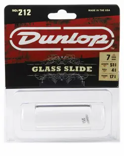 Dunlop 212  Pyrex Glass Slide, Heavy Wall, Small Sho 