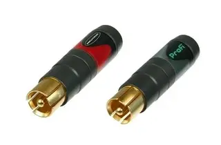 Neutrik 2 x phonoplugg forgylt PROFI