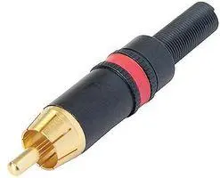 Neutrik phono kab.plugg M rød