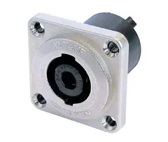 Neutrik speakon chassi 4p (f) metall, sølv finish (NLT4MP)