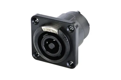 Neutrik NLT4FP-BAG Speakon ch hun metall sort 