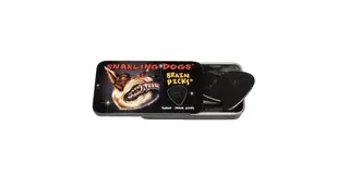 D'Andrea Plektre Brain P. Tin Box 0.88mm Black plekter 12-pakning