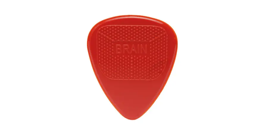 D'Andrea Plektre Brain P. Tin Box 0.73mm Red 12-pakning 