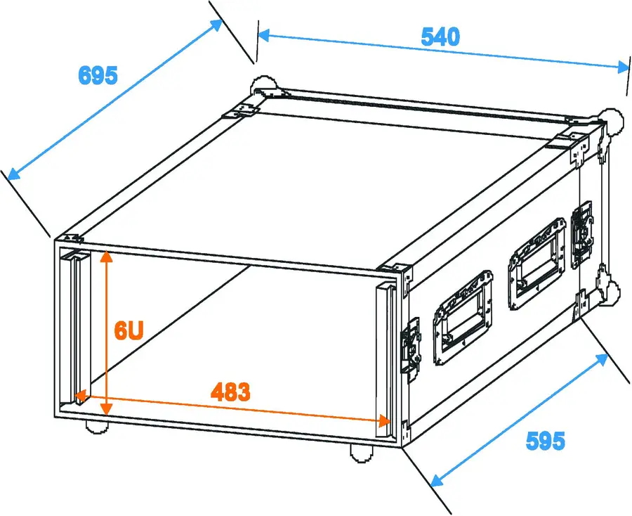 Amplifier rack PR-2ST, 6U, 55cm deep 
