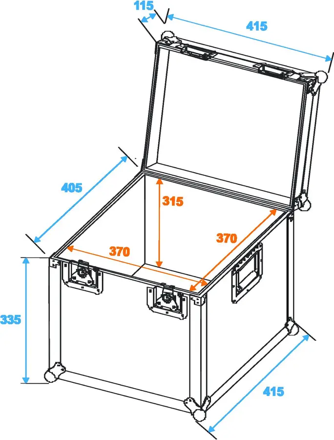 Universal transport case heavy, 40x40 cm 