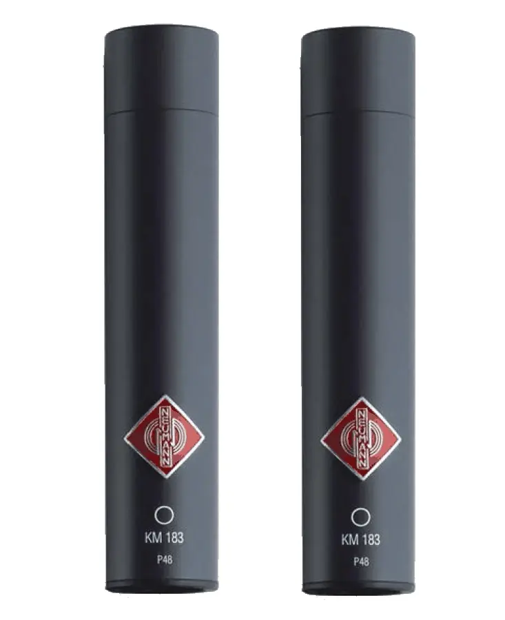 Neumann KM 183 mt Stereo Set Omni-directional mics. Black 