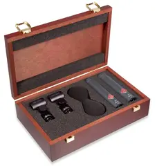 Neumann KM 185 mt Stereo Set Super-cardioid mics. Black
