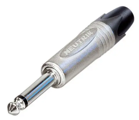 Neutrik jack plugg mono hann, sølv finish (NP2X)