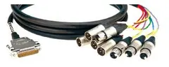 Klotz TCDAE01 Loom 8 ch 25 dsub-4xXLRM-XLRF 1 m