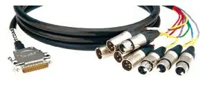 Klotz TCDAE01 Loom 8 ch 25 dsub-4xXLRM-XLRF 1 m 