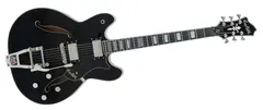 Hagstrom Tremar Viking Deluxe Black TREVIDLX-BLK