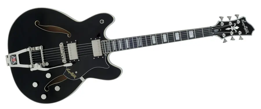 Hagstrom Tremar Viking Deluxe Black TREVIDLX-BLK 