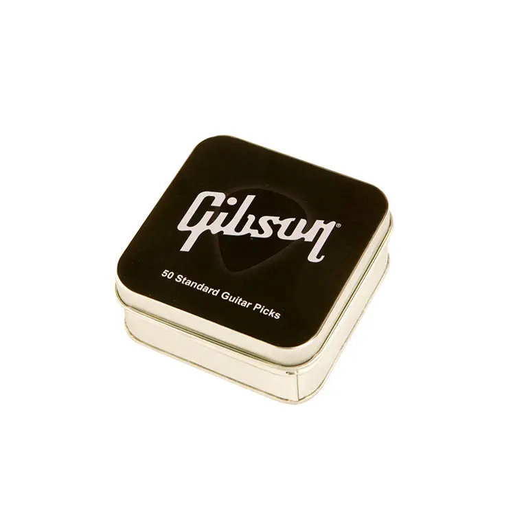 Gibson S&A GIBSON GEAR 50 Pack Picks Heavy Tinn-boks 50-pakning 