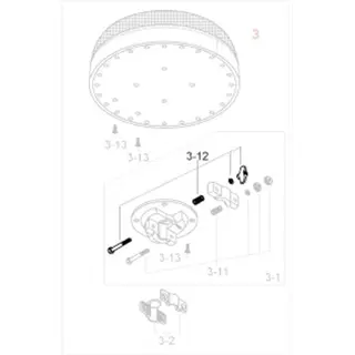 Tama HB860WN8S, Bolt,spring,washer &amp; wing nut til HT-stol