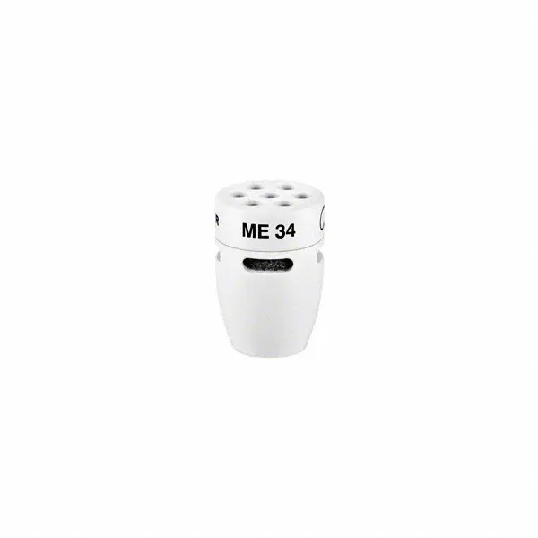 Sennheiser ME 34 W Miniature Cardioid microphone head in White finish 